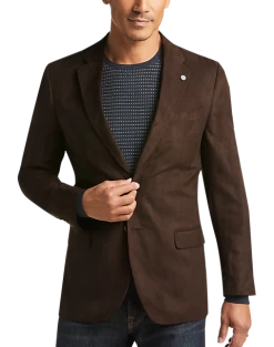 Nautica Brandford Microsuede Modern Fit Sport Coat, Brown