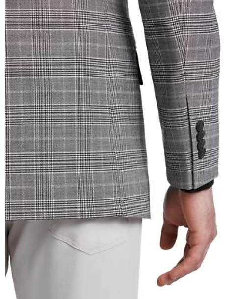 Awearness Kenneth Cole Gray Plaid Slim Fit Sport Coat - Image 2