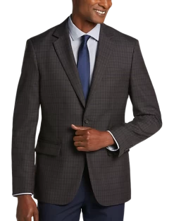Pronto Uomo Platinum Modern Fit Sport Coat, Brown Check