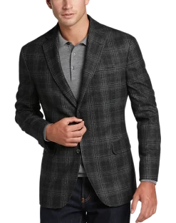 Joseph Abboud Modern Fit Sport Coat, Charcoal Plaid