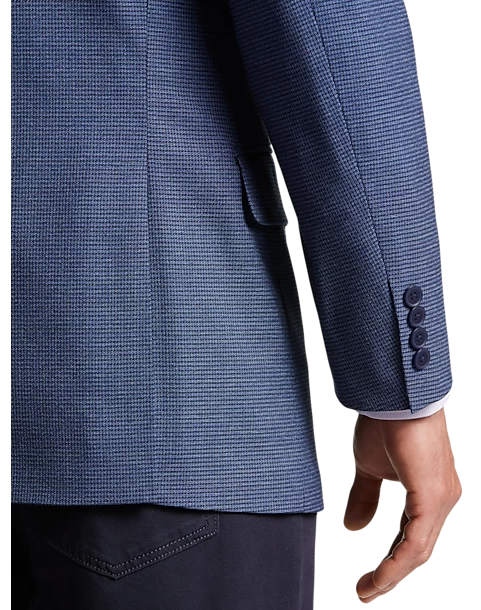 Michael Strahan Classic Fit Sport Coat, Blue Mini Houndstooth - Image 2