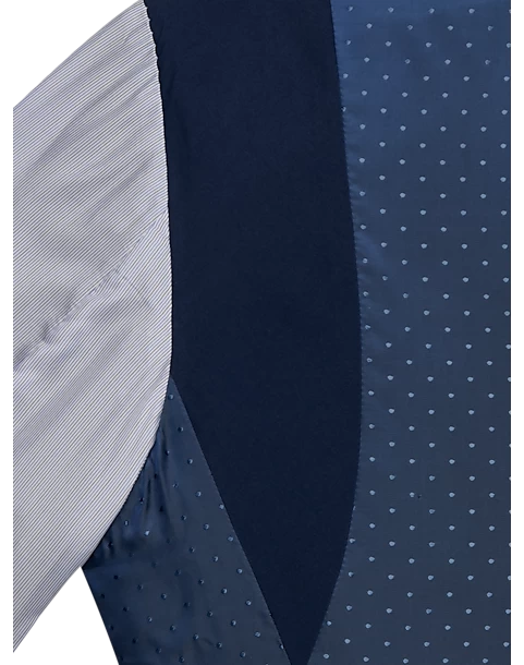 Michael Strahan Classic Fit Sport Coat, Blue Mini Houndstooth - Image 4