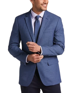 Michael Strahan Classic Fit Sport Coat, Blue Mini Houndstooth