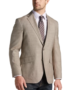 Joseph Abboud Modern Fit Notch Lapel Sport Coat, Tan Tic