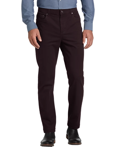 Joseph Abboud Modern Fit Power Stretch 5-Pocket Pants, Black