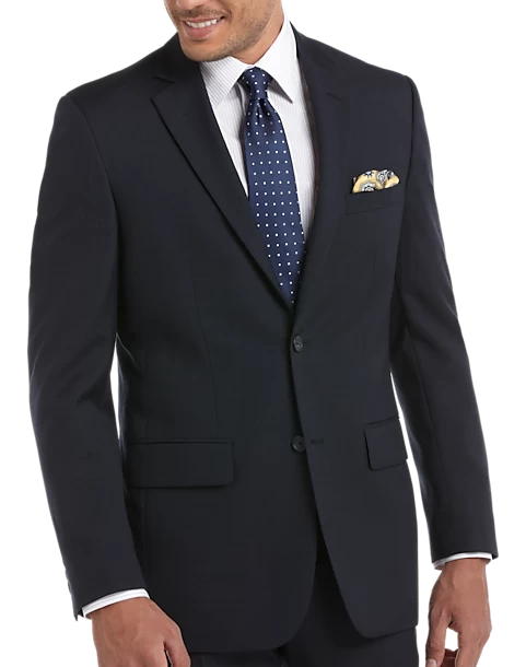 Pronto Uomo Platinum Executive Suit Separates Coat, Navy Sharkskin