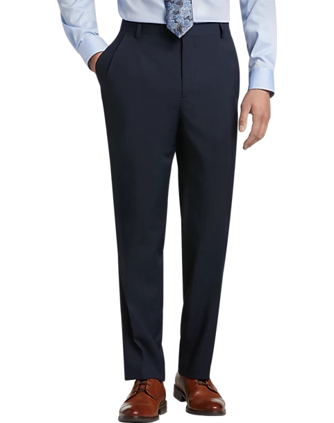 Pronto Uomo Platinum Modern Fit Suit Separates Slacks, Navy Sharkskin