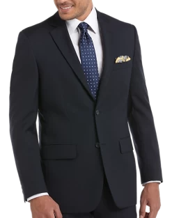 Pronto Uomo Platinum Executive Fit Suit Separates Coat, Navy Sharkskin