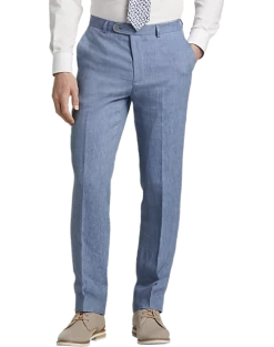 JOE Joseph Abboud Linen Slim Fit Suit Separates Dress Pant, Light Blue