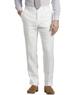 JOE Joseph Abboud Linen Slim Fit Suit Separates Dress Pant, White