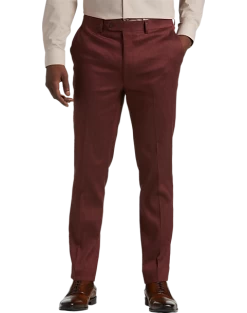 Calvin Klein X-Fit Slim Fit Linen Blend Suit Separates Pants, Brick