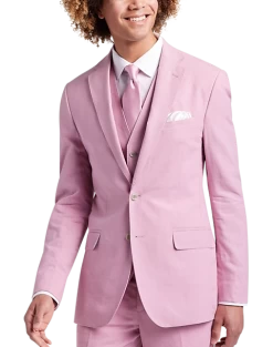 JOE Joseph Abboud Slim Fit Linen Blend Suit Separates Coat, Raspberry