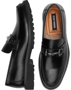 Steve Madden Kamran Horsebit Lug Loafers, Black