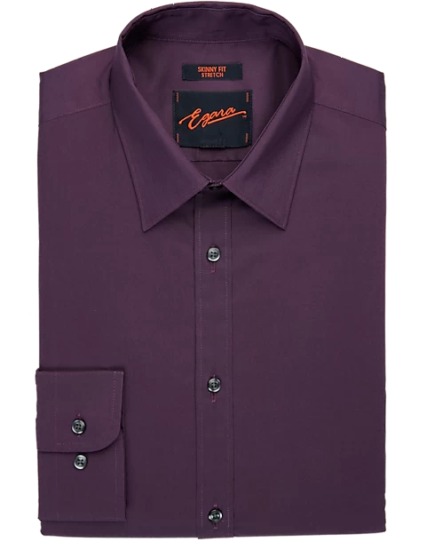 Egara Skinny Fit Dress Shirt, Plum