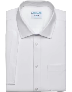 &Collar Pacific Athletic Fit Short Sleeve Dress Shirt, White