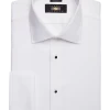 Joseph Abboud Classic Fit French Cuff Tuxedo Formal Shirt, White
