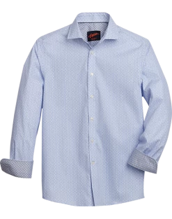 Egara Slim Fit Spread Collar Sport Shirt, Blue