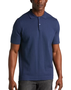 Joseph Abboud Modern Fit Sweater Polo, Heathered Navy