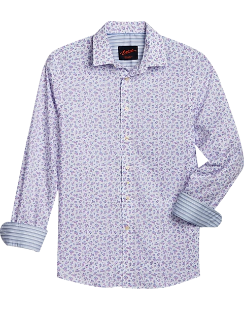 Egara Slim Fit Sport Shirt, Berry Tossed Floral