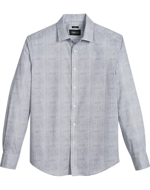 Awearness Kenneth Cole Slim Fit Sport Shirt, Teal & White Plaid