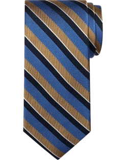 Pronto Uomo Narrow Tie, Gold Stripe